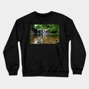 Waterfall In Forest Crewneck Sweatshirt